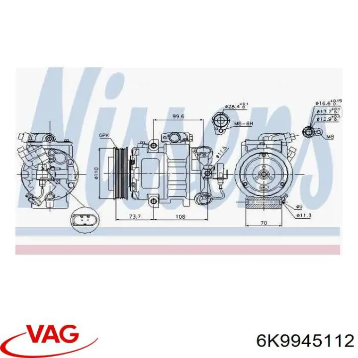 Compre 6K9945112 VAG Lanterna traseira direita