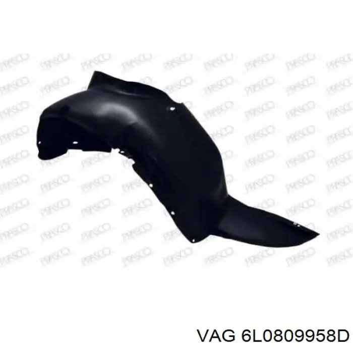 Guarda-barras direito do pára-lama dianteiro VAG 6L0809958D preço, a partir de 29,09 USD