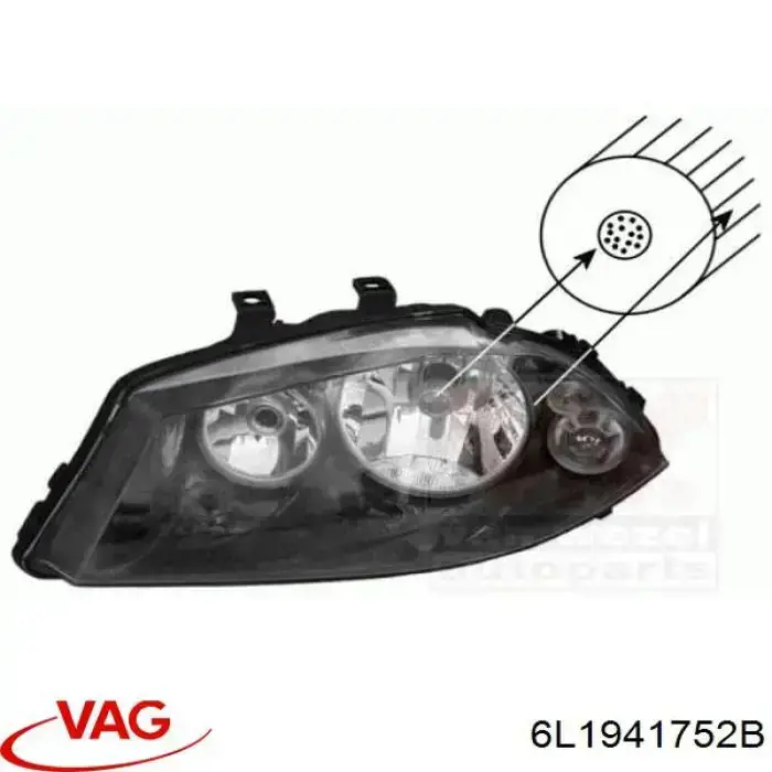 Luz direita VAG 6L1941752B preço, a partir de 122,58 USD