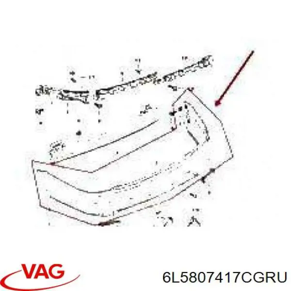 6L5807417C VAG Pára-choque traseiro