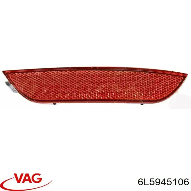 Retrorrefletor (refletor) do pára-choque traseiro direito VAG 6L5945106 preço, a partir de 40,90 USD