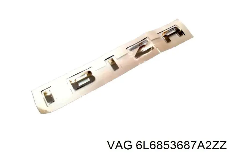 6L6853687A2ZZ VAG Emblema de tampa de porta-malas (emblema de firma)