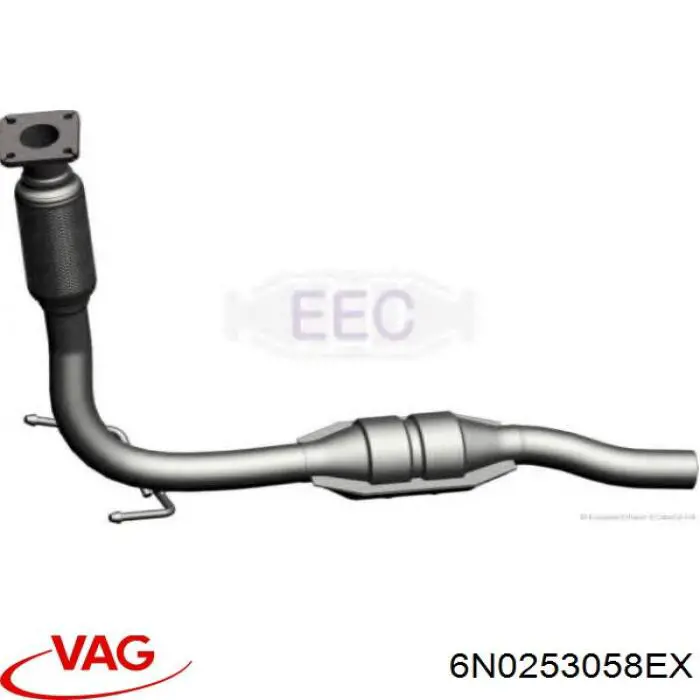 Compre 6N0253058EX VAG Silenciador, parte dianteira