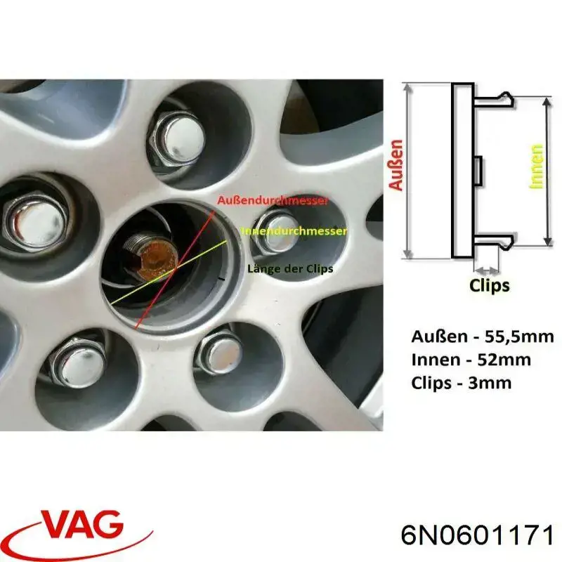 Coberta de disco de roda VAG 6N0601171 preço, a partir de 12,84 USD