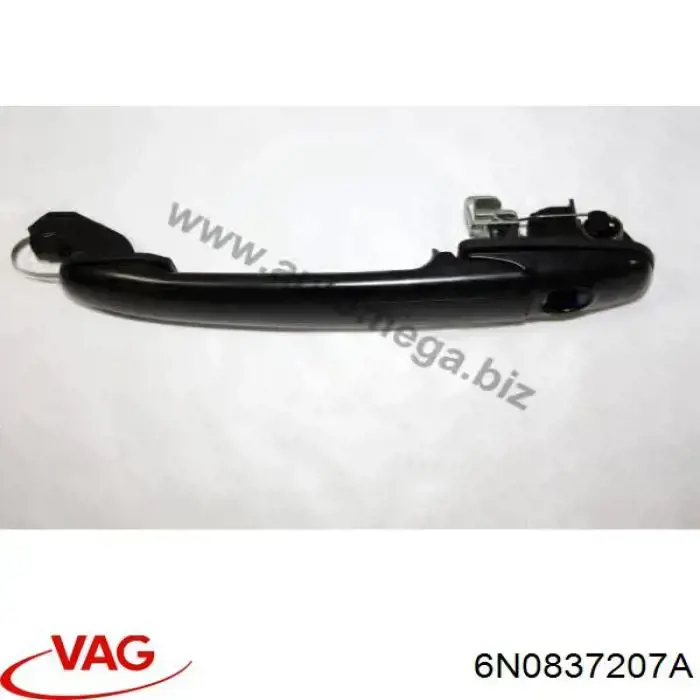 6N0837207A VAG Maçaneta dianteira esquerda externa da porta