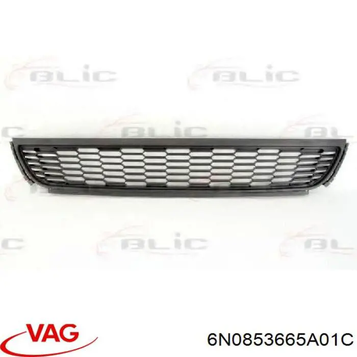 6N0853665A01C VAG Moldura esquerda do pára-choque dianteiro