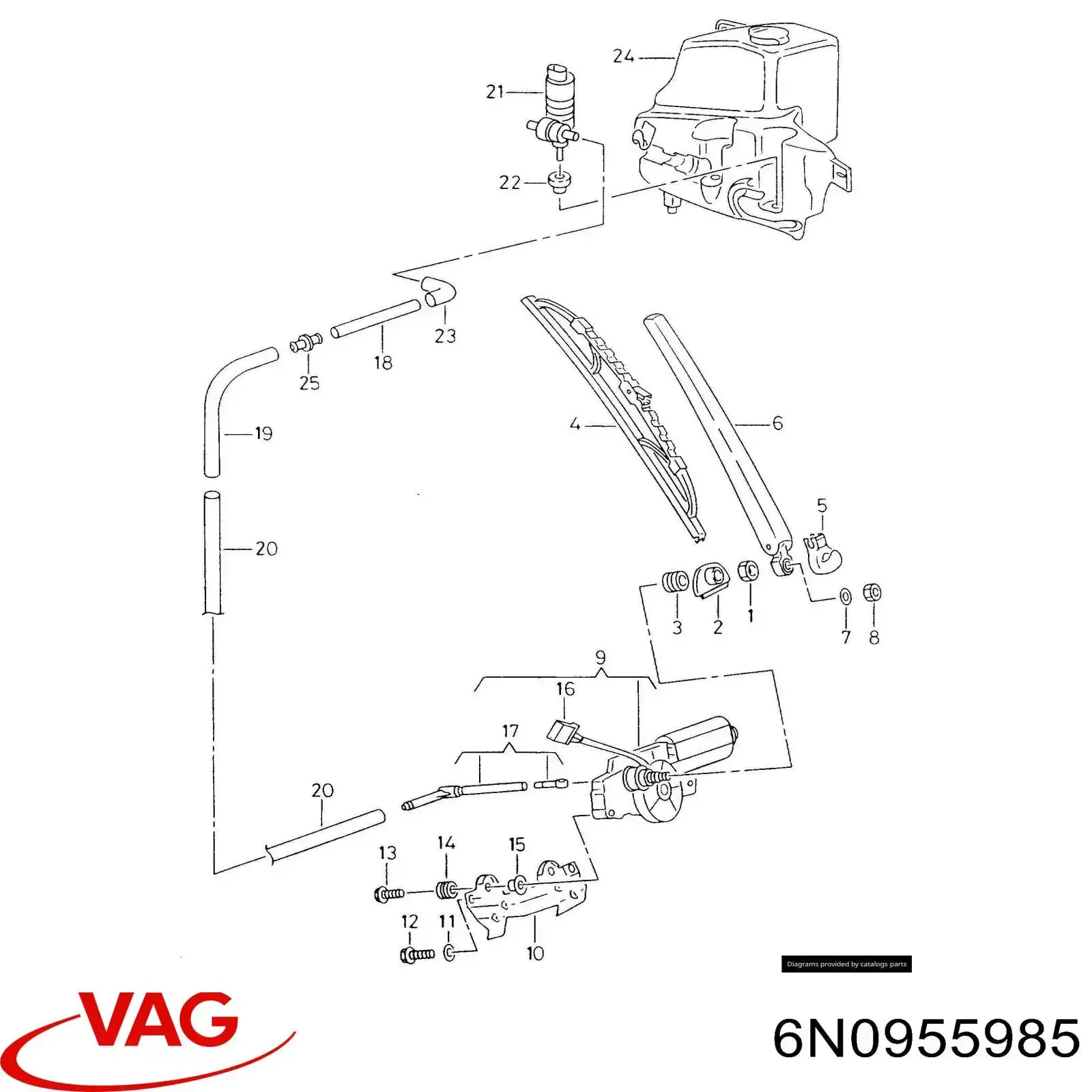 Injetor de fluido para lavador de vidro traseiro VAG 6N0955985 preço, a partir de 21,48 USD
