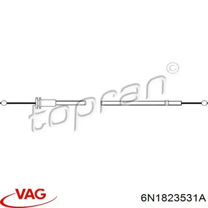 Cabo de abertura da capota VAG 6N1823531A preço, a partir de 11,21 USD