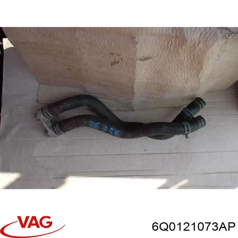 6Q0121073AB VAG Mangueira do radiador de aquecedor (de forno), linha de combustível de retorno