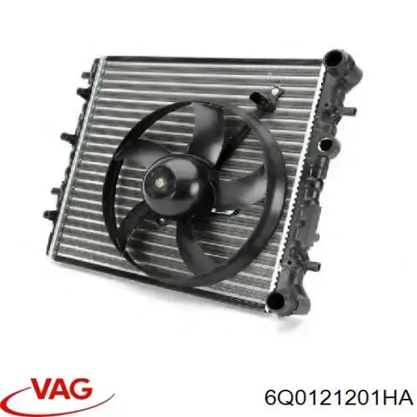 6Q0121201HA VAG Radiador de esfriamento de motor