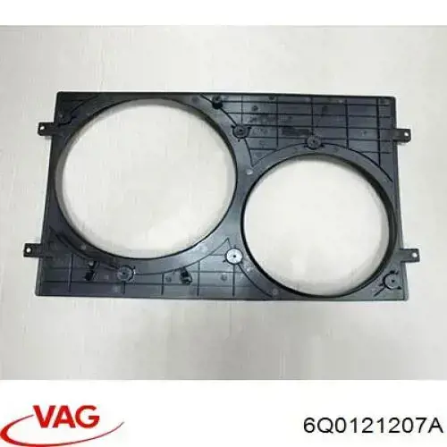 6Q0121207A VAG Difusor do radiador de esfriamento