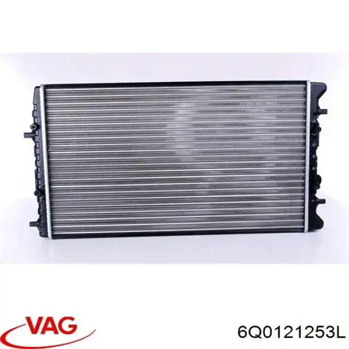 6Q0121253L VAG Radiador de esfriamento de motor