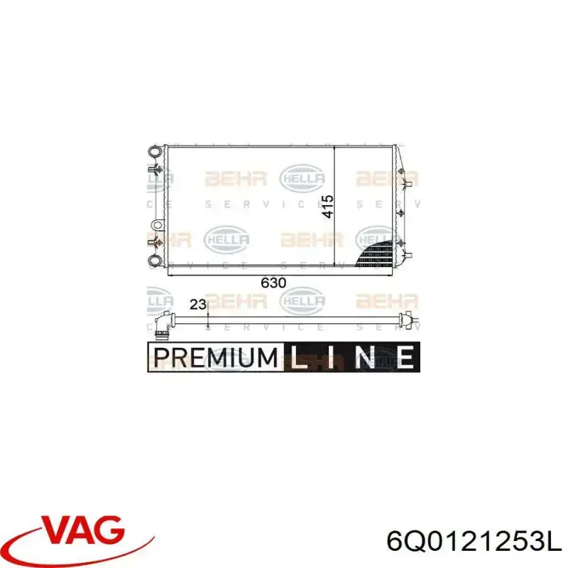 Compre 6Q0121253L VAG Radiador de esfriamento de motor