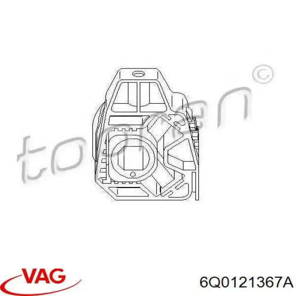 Consola (coxim de fixação) inferior do radiador VAG 6Q0121367A preço, a partir de 4,90 USD