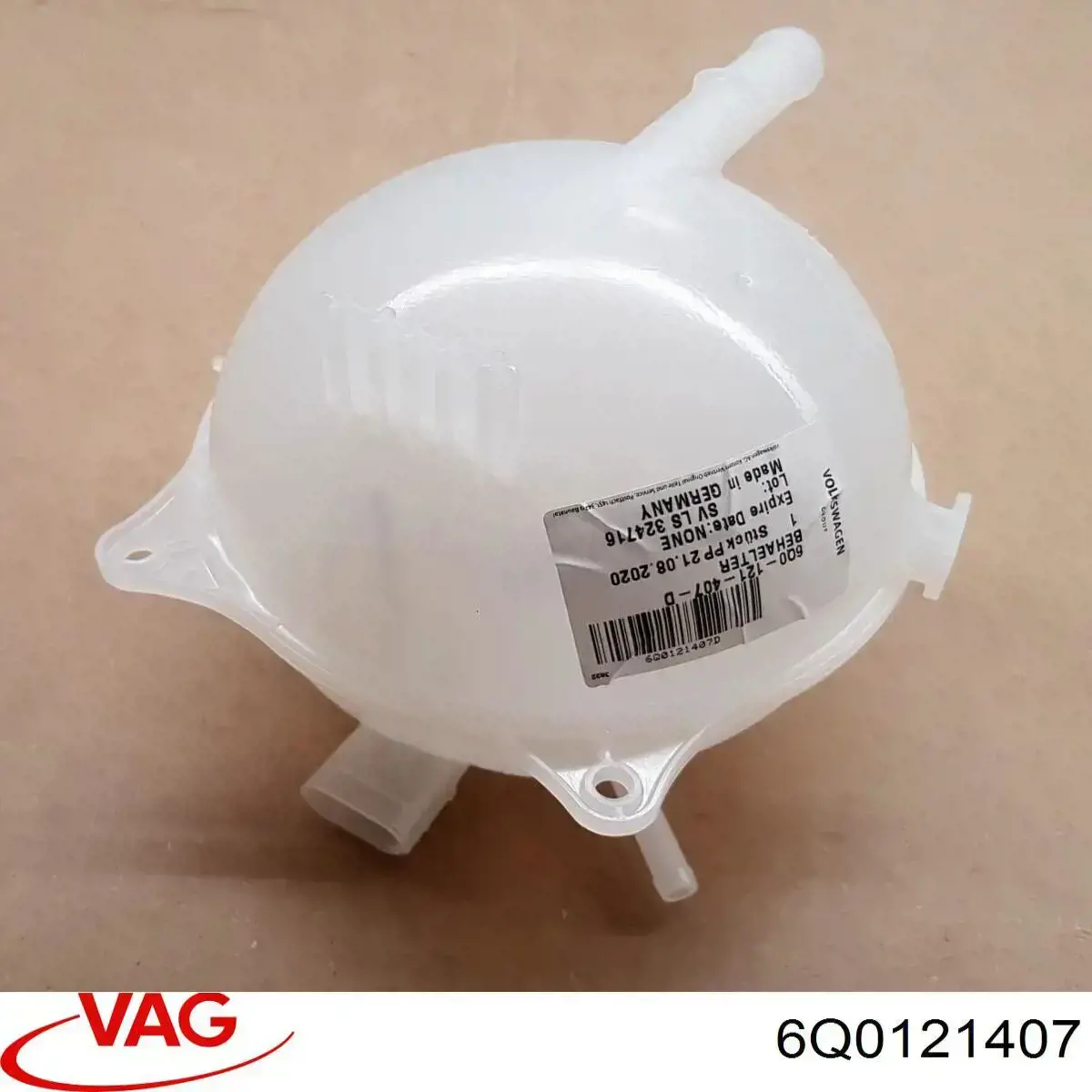 6Q0121407 VAG Tanque de expansão do sistema de esfriamento