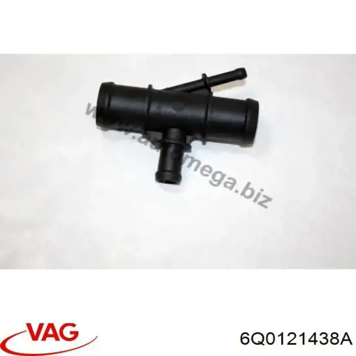 6Q0121438A VAG Flange do sistema de esfriamento (união em T)