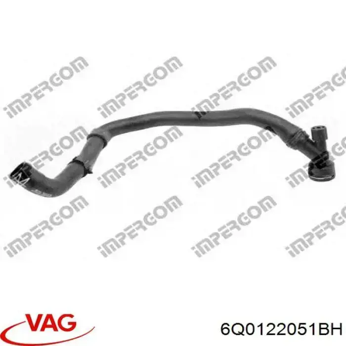 6Q0122051BH VAG Mangueira (cano derivado) inferior do radiador de esfriamento