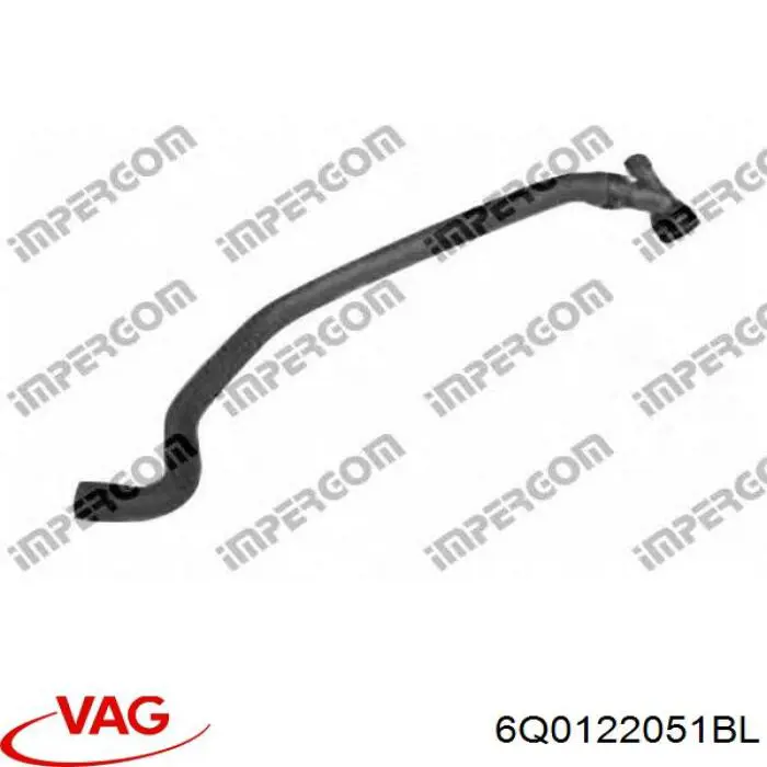 6Q0122051BL VAG Mangueira (cano derivado) inferior do radiador de esfriamento