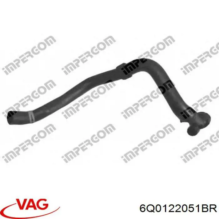 Compre 6Q0122051BR VAG Mangueira (cano derivado) inferior do radiador de esfriamento