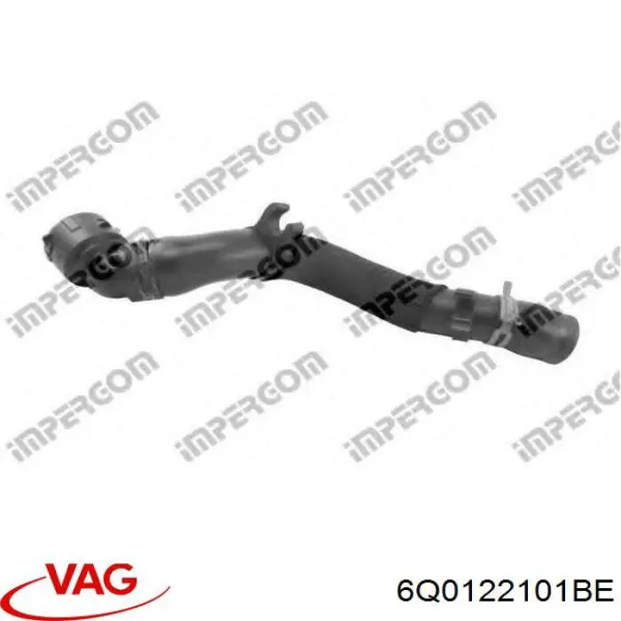 Compre 6Q0122101BE VAG Mangueira (cano derivado) do radiador de esfriamento superior