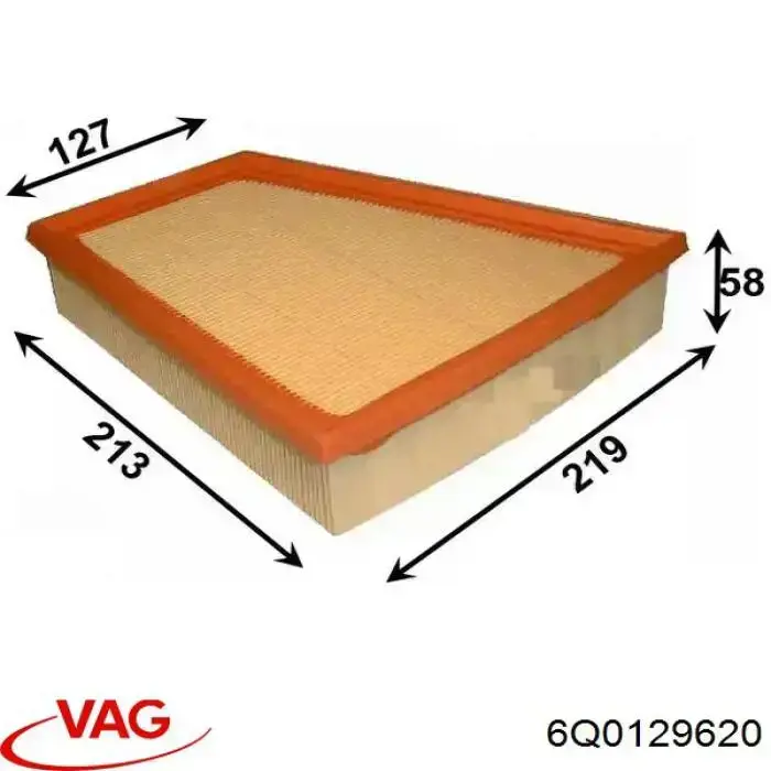 6Q0129620 VAG Filtro de ar