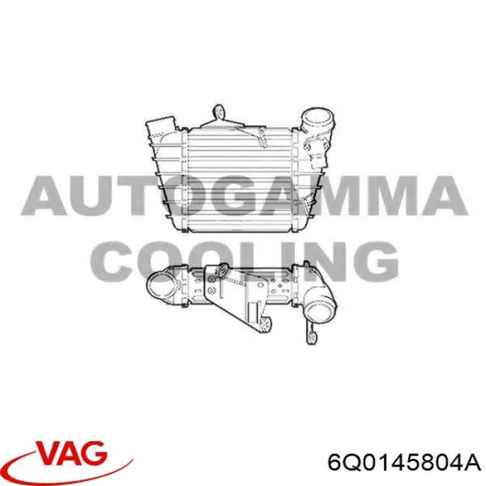 6Q0145804A VAG Radiador de intercooler