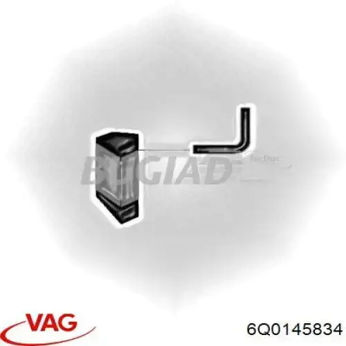 Mangueira (cano derivado) de intercooler VAG 6Q0145834 preço, a partir de 31,56 USD