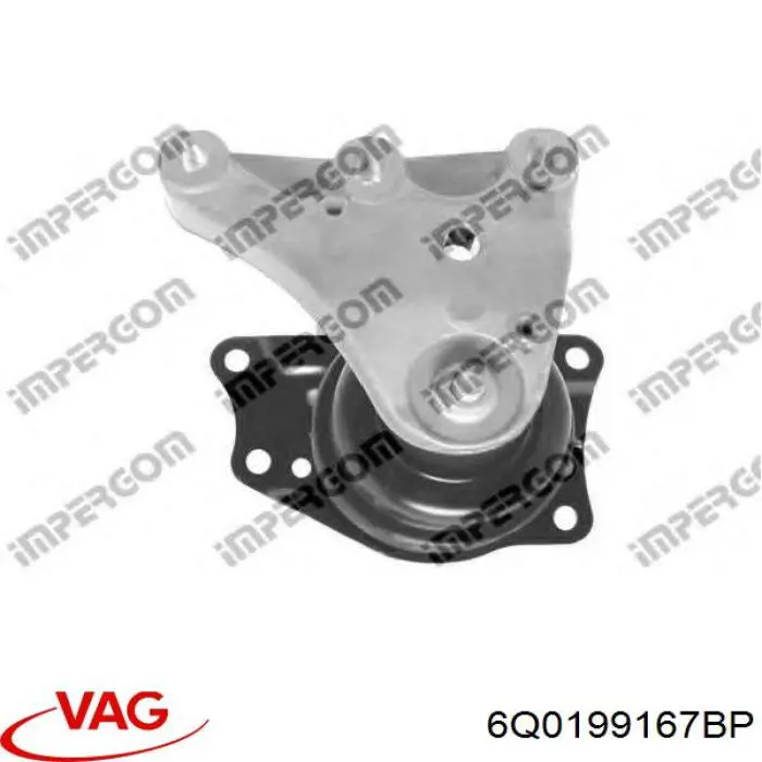 6Q0199167BP VAG Coxim (suporte) direito de motor