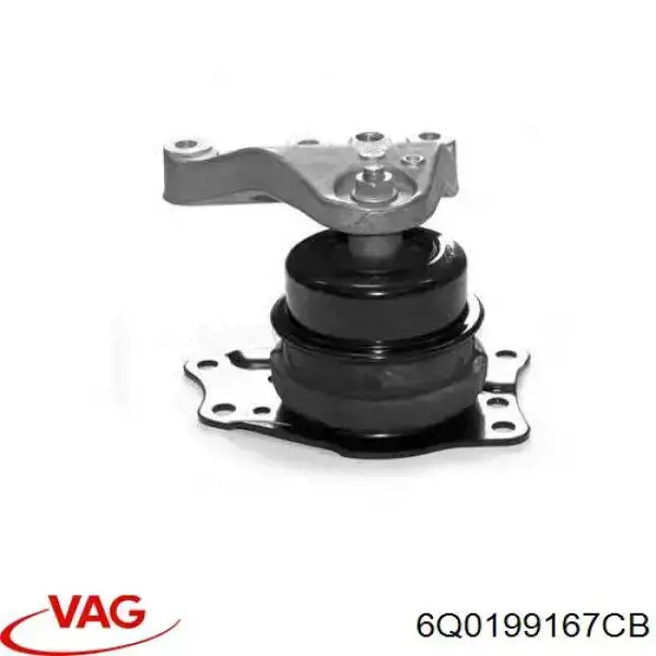 6Q0199167CB VAG Coxim (suporte) direito de motor
