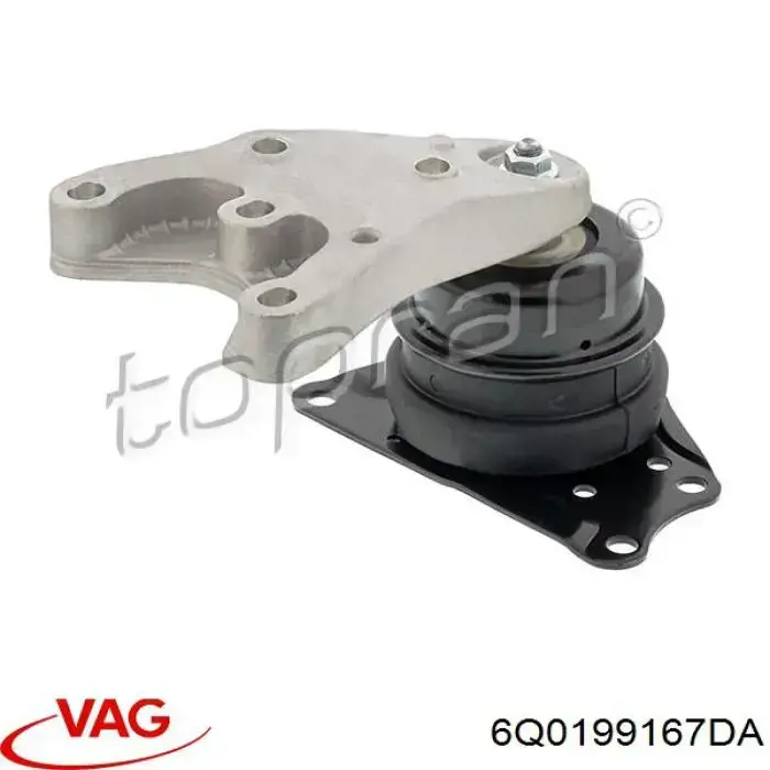 6Q0199167DA VAG Coxim (suporte) direito de motor