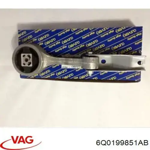 6Q0199851AB VAG Coxim (suporte) traseiro de motor