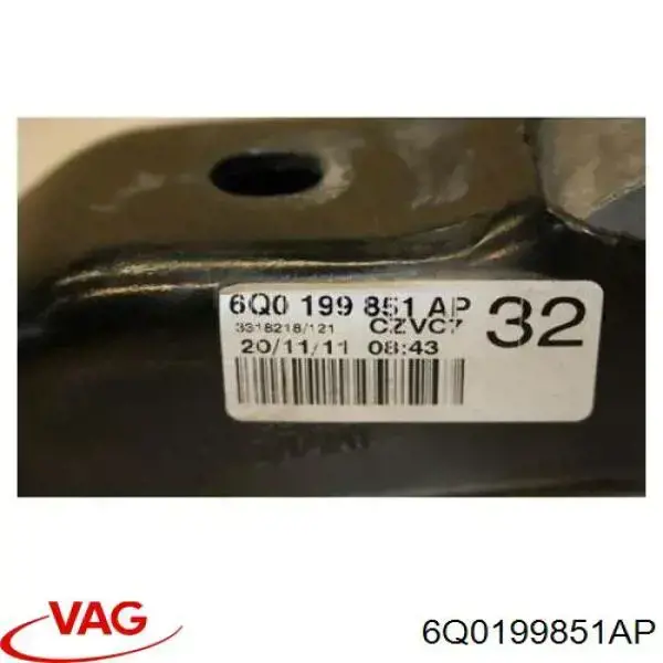 6Q0199851AP VAG Coxim (suporte) traseiro de motor
