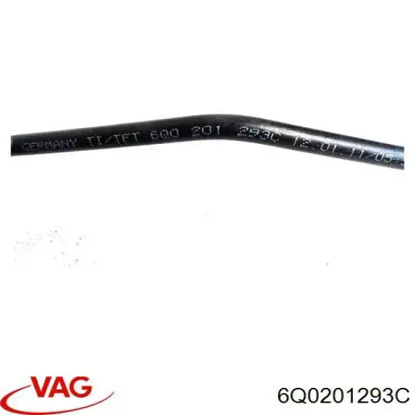 6Q0201293B VAG Tubo de combustível, desde o tanque até o filtro de combustível