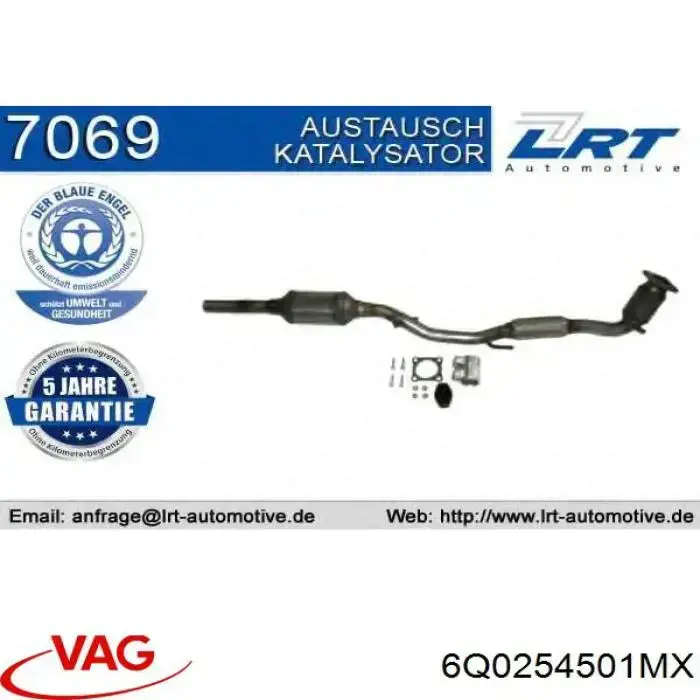 Compre 6Q0254501MX VAG Silenciador, parte dianteira