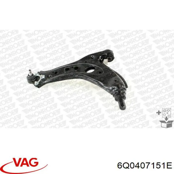 Compre 6Q0407151E VAG Braço oscilante inferior esquerdo/direito de suspensão dianteira
