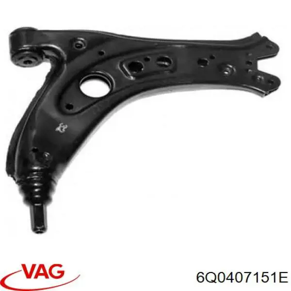 6Q0407151E VAG Braço oscilante inferior esquerdo/direito de suspensão dianteira