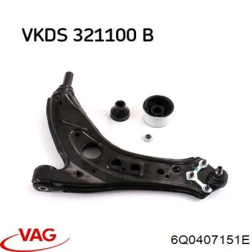 Braço oscilante inferior esquerdo/direito de suspensão dianteira VAG 6Q0407151E preço, a partir de 51,08 USD