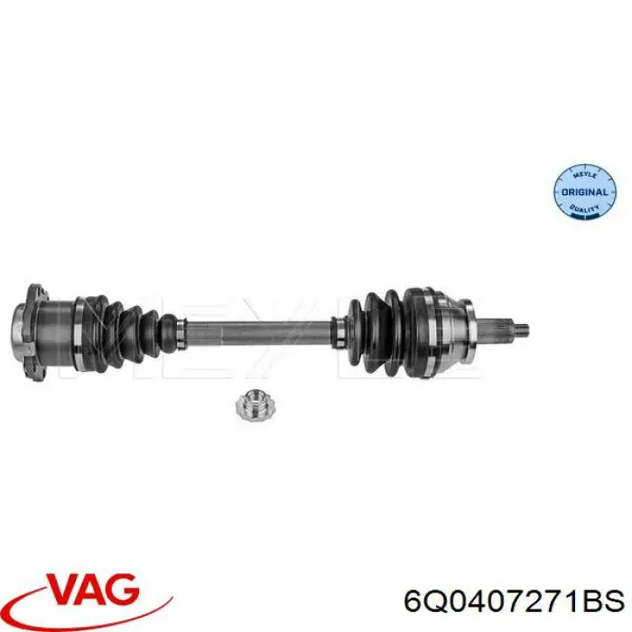 Semieixo (acionador) dianteiro esquerdo VAG 6Q0407271BS preço, a partir de 68,10 USD