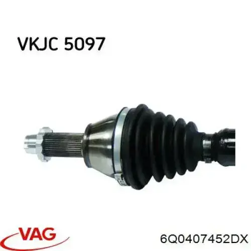 6Q0407452DX VAG Semieixo (acionador) dianteiro direito