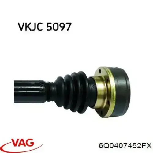 Compre 6Q0407452FX VAG Semieixo (acionador) dianteiro direito