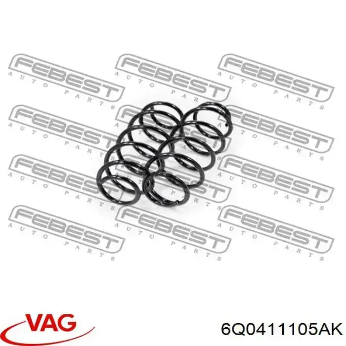 Compre 6Q0411105AK VAG Mola dianteira