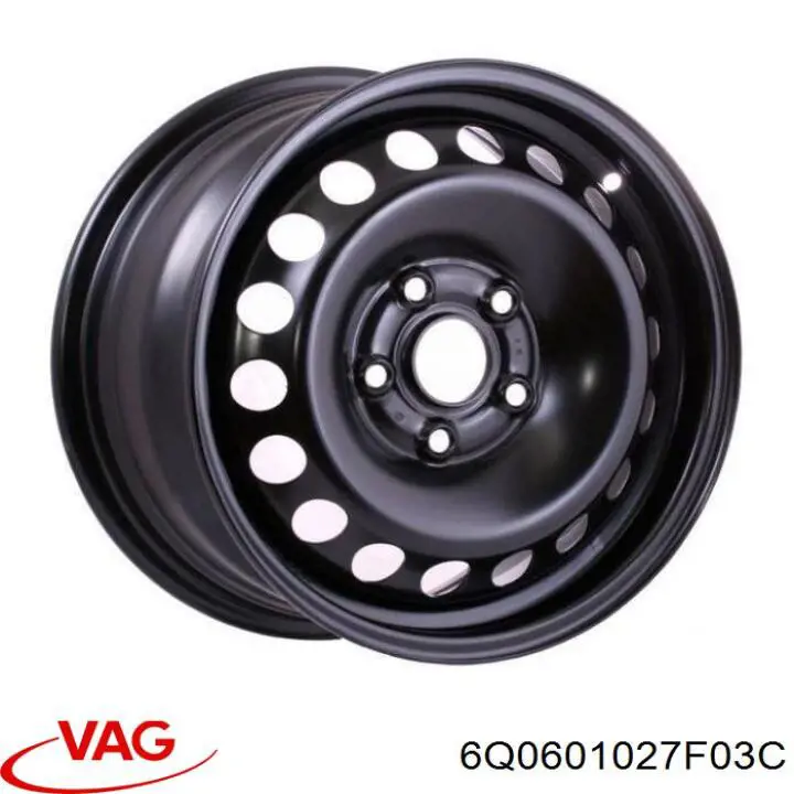 6Q0601027F03C VAG Discos de roda de aço (estampados)