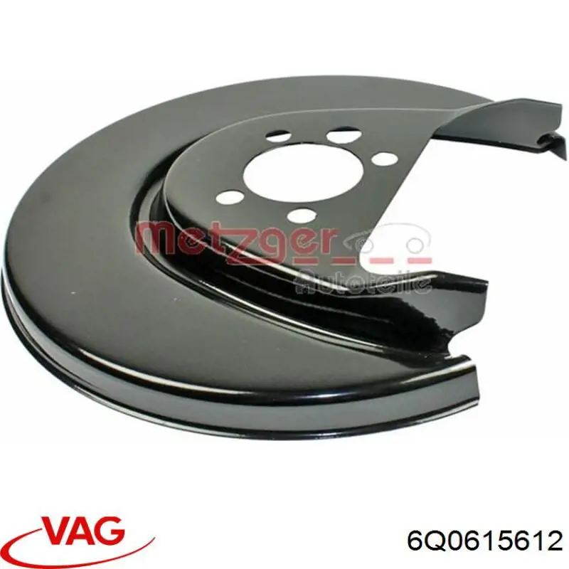 6Q0615612 VAG Proteção direita do freio de disco traseiro