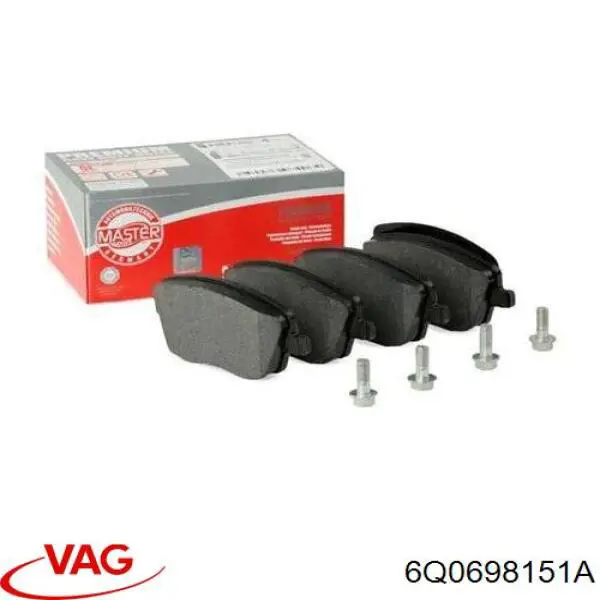 6Q0698151A VAG Sapatas do freio dianteiras de disco