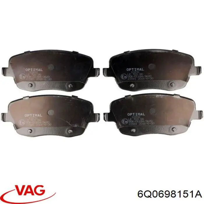 Compre 6Q0698151A VAG Sapatas do freio dianteiras de disco