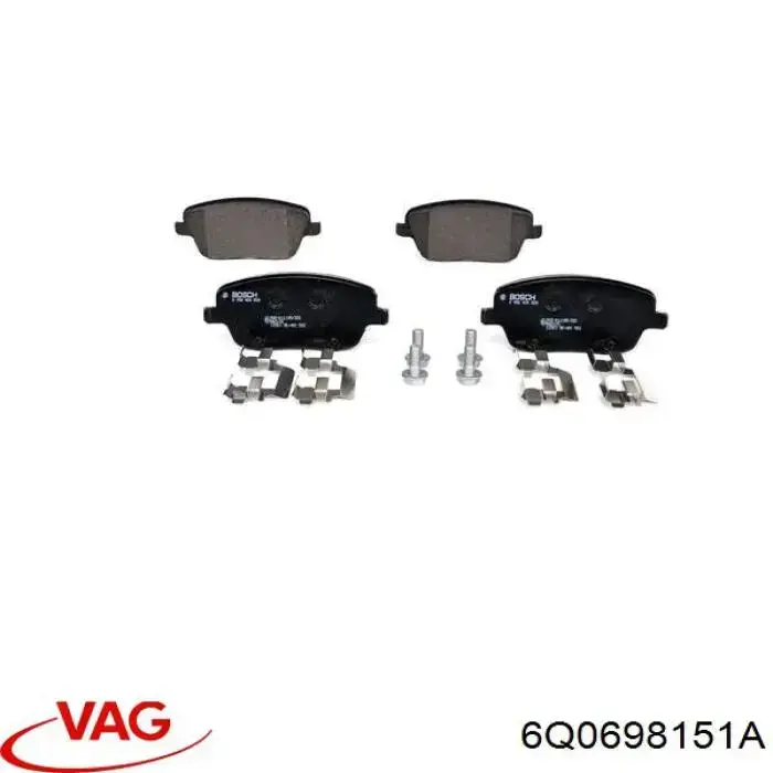 Sapatas do freio dianteiras de disco VAG 6Q0698151A preço, a partir de 30,04 USD
