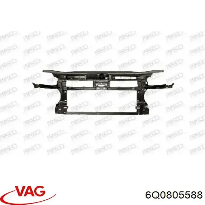6Q0805588 VAG Suporte do radiador montado (painel de montagem de fixação das luzes)