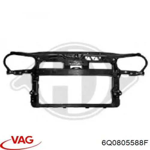 Compre 6Q0805588F VAG Suporte do radiador montado (painel de montagem de fixação das luzes)