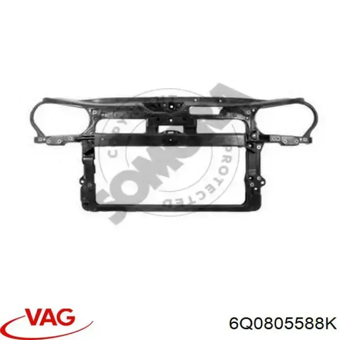 Compre 6Q0805588K VAG Suporte do radiador montado (painel de montagem de fixação das luzes)