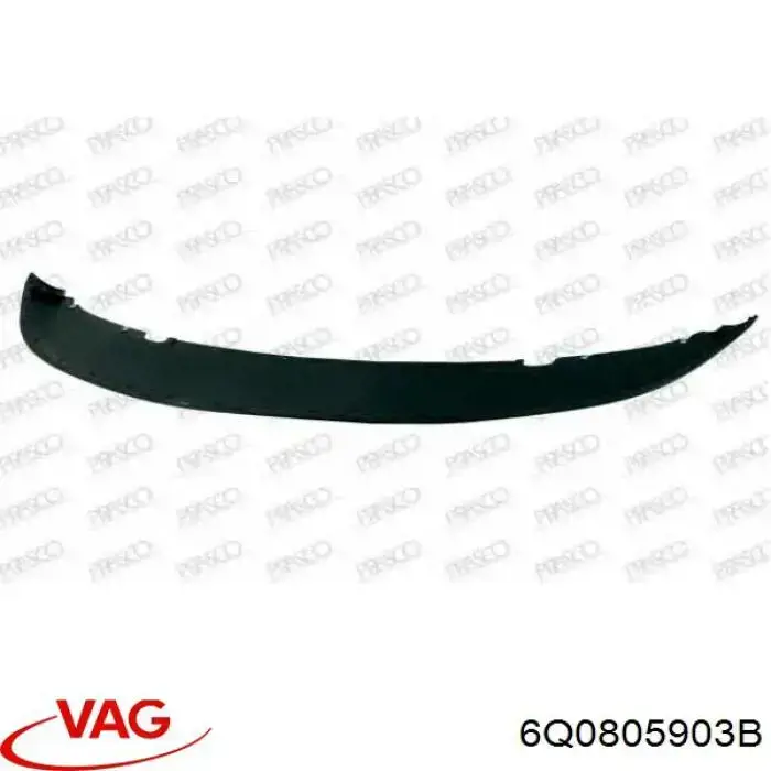 Spoiler do pára-choque dianteiro VAG 6Q0805903B preço, a partir de 39,86 USD
